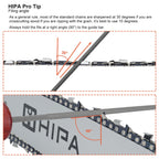 Hipa 12 Pack Chainsaw File, Chainsaw Sharpener Kit, 5/32", 3/16", 7/32", 1/8", 11/64", 13/64" Round Chainsaw Sharpening, 6 Inch Flat File,Depth Gauge,Quick Check Gauge, Chain Saw Sharpener
