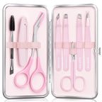 Tweezers for Women Facial Hair, Slant & Pointed Tweezers for Eyebrows, Ingrown Hair, Splinter Removal, Precision 4 Pack Tweezer Set, Stainless Steel Eyebrow Tweezers for Men and Women, Black