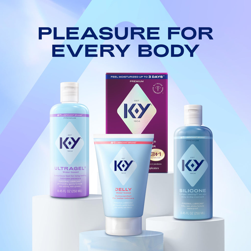 K-Y Jelly Classic Water-Based Personal Lubricant, Water Based Lube Helps Relieve Discomfort, 7 FL OZ (Pack 0f 2)