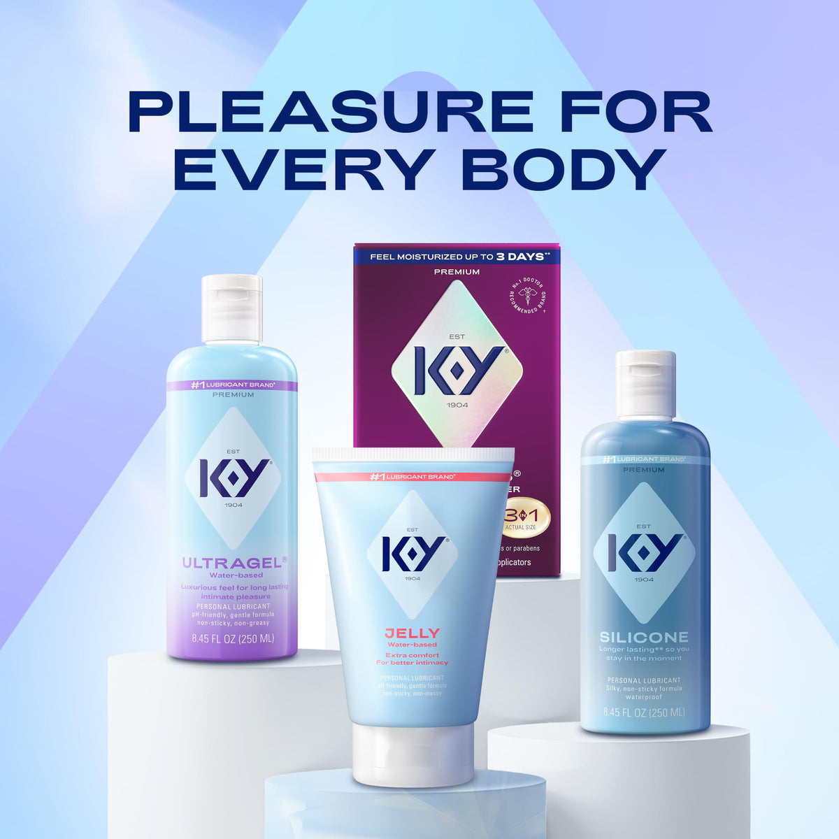 K-Y Jelly Classic Water-Based Personal Lubricant, Water Based Lube Helps Relieve Discomfort, 7 FL OZ (Pack 0f 2)