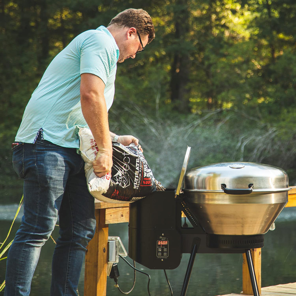 recteq Ultimate Premium Hardwood Grilling Cooking Pellet Barbecue BBQ Grill Smoker Blend with Red Oak, White Oak, Hickory Wood Pellets for Smokers, 40 Pound Bag