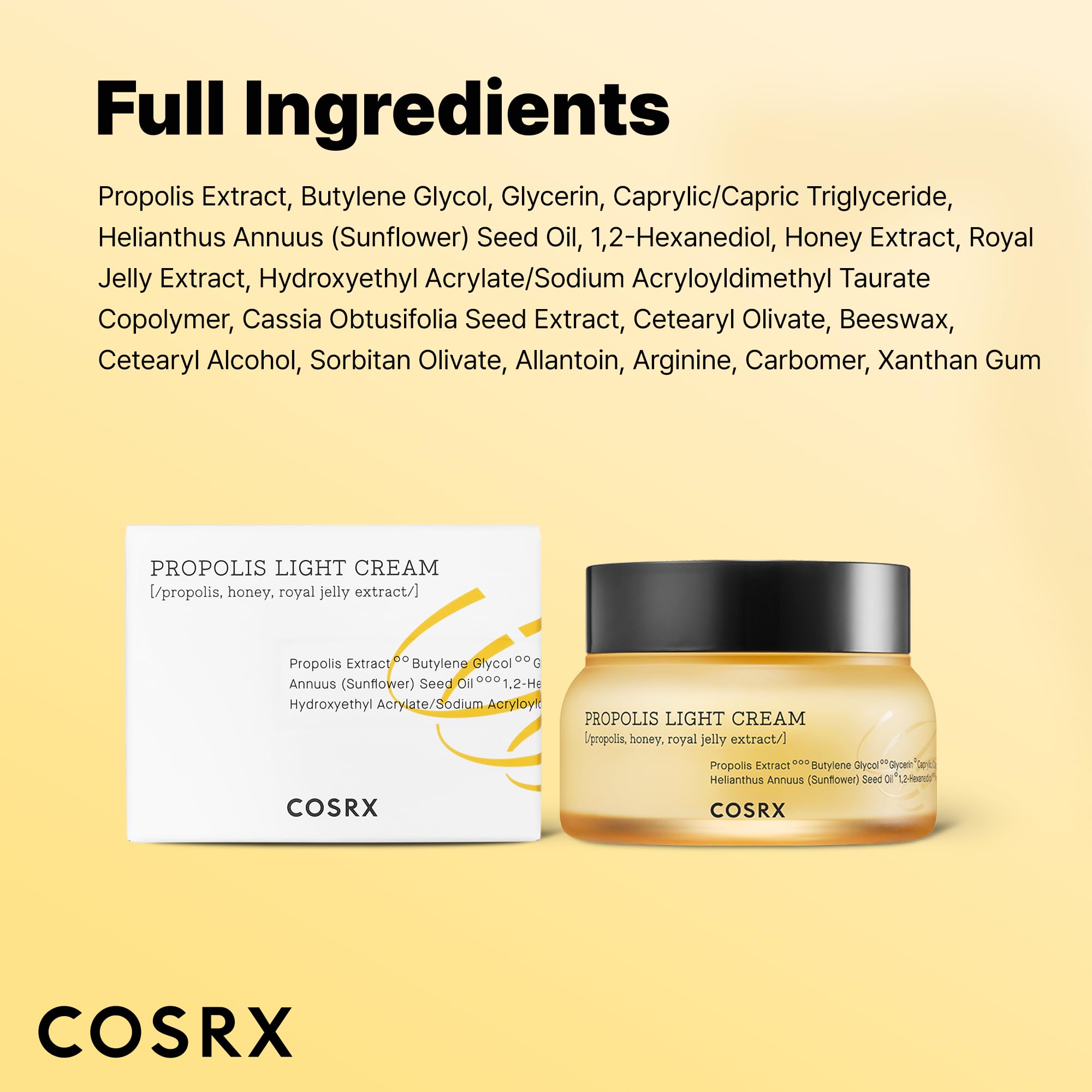 Buy now COSRX Full Fit Propolis Light Cream, 2.19 Fl.oz / 65ml, Propolis 64.5%, Hydrating Daily Day and Night Moisturiser, Korean Skin Care, Not Tested on Animals at indiglob india