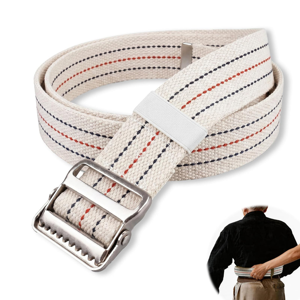 60×2 Inch Gait Belt for Seniors, Gate Belts Medical for Elderly, Transfer Belt for Physical Therapy, Elderly Care, Rehabilitation Patients, Therapist with Durable Metal Buckle with Anti-Slip Serrated