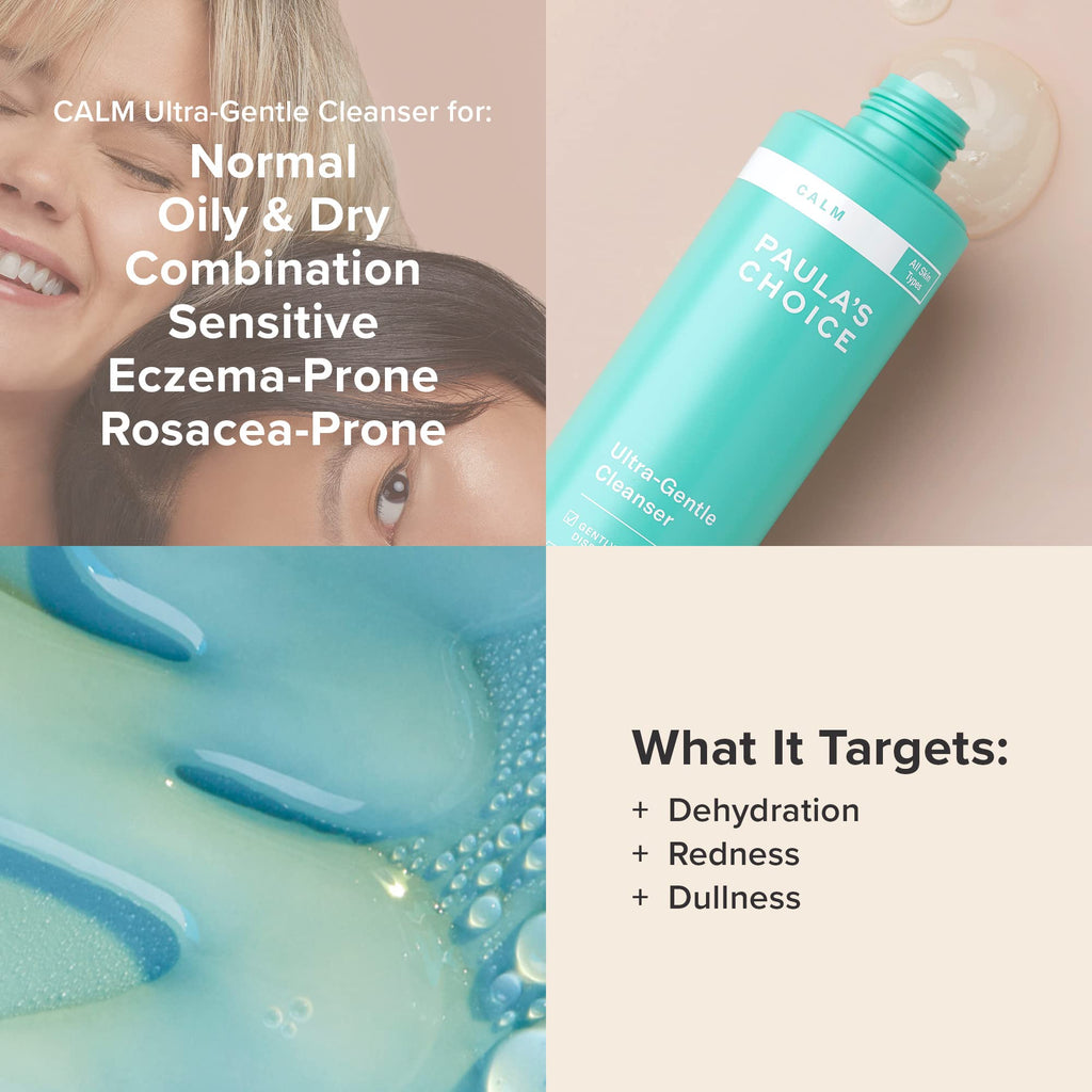 Buy now Paula's Choice CALM Ultra-Gentle Face Cleanser for Sensitive Skin, Facial Wash, Calms + Soothes Redness, Daily Face Wash for Rosacea-Prone & Eczema-Prone Skin, & Fragrance-Free, 6.7 Fl Oz at indiglob india
