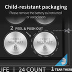 NICEBATT CR2032 Batteries 24 Pack, Long Lasting Power for AirTag, Car Remote Key Fob, 3V Lithium Coin Cell Cr 2032 Battery