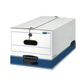 Bankers Box 12-Pack String & Button Medium-Duty File Box, Letter, FastFold