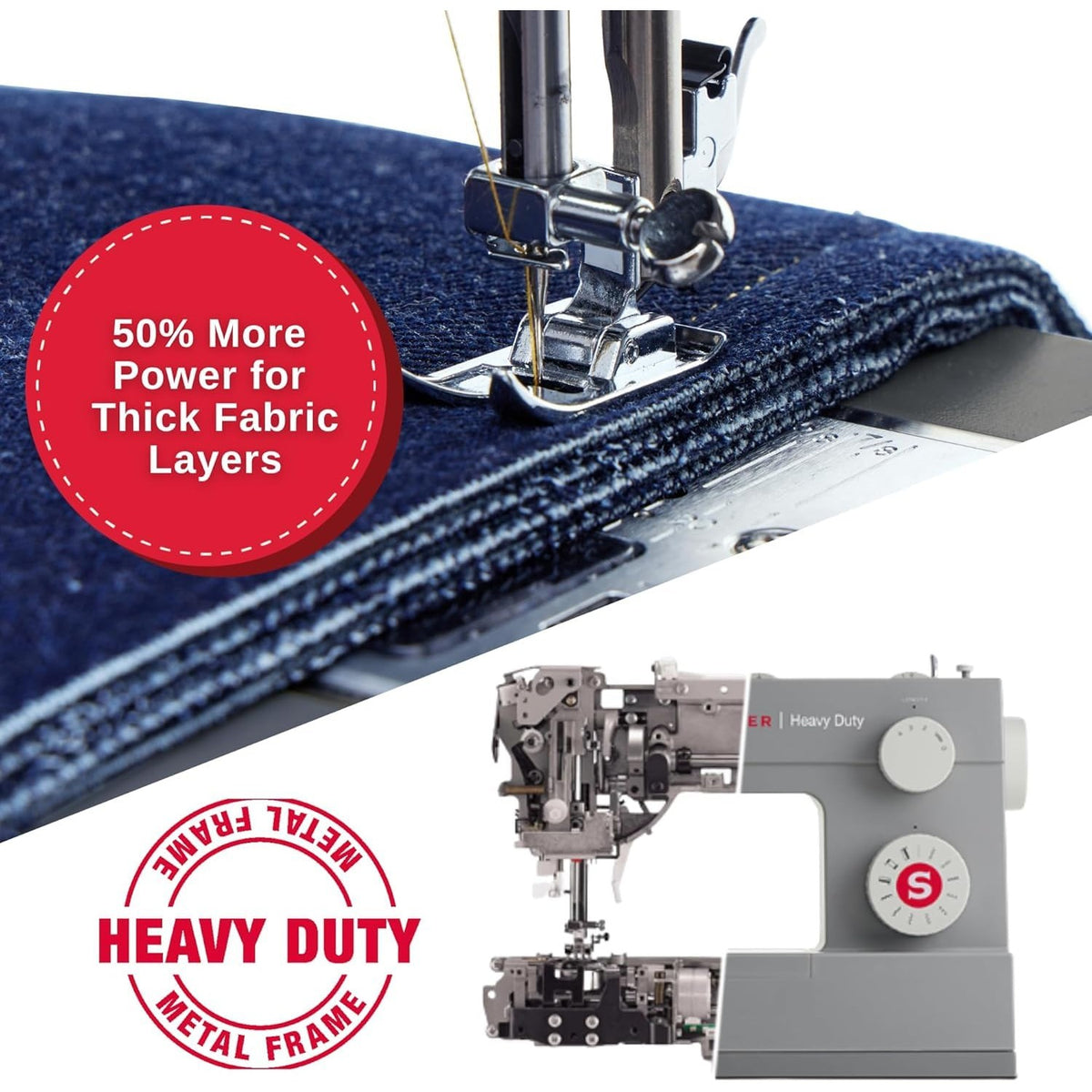 SINGER® 4452 Holiday Bundle Heavy Duty Sewing Machine + Accessory Kit