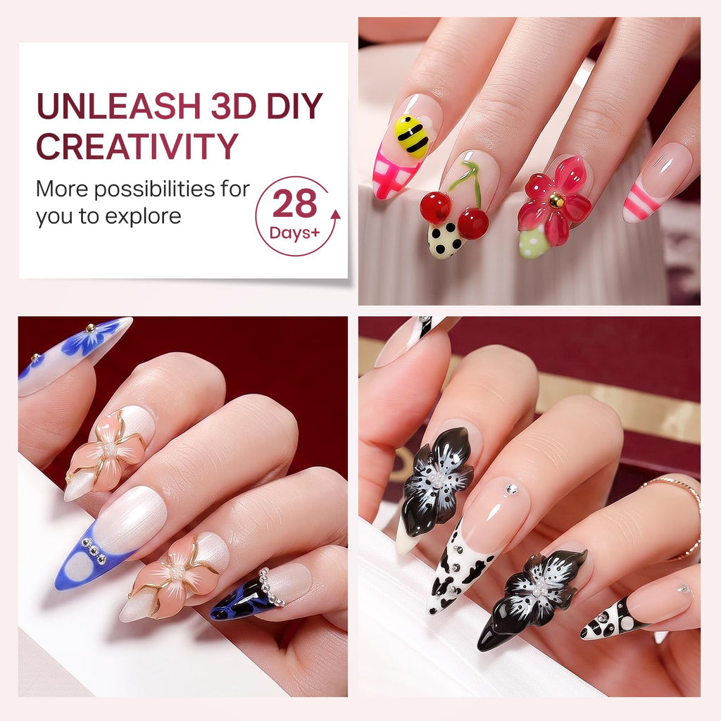 Explore endless nail art designs with MIZHSE 3D Sculpting Gel. Verified by CuratCart for quality and creativity.