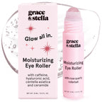 grace & stella Award Winning Under Eye Brightener Roller | Travel Size Toiletries - Retinol & Caffeine Eye Serum for Puffiness, Dark Circles, Wrinkles -Vegan Skincare (15ml / 0.51floz)