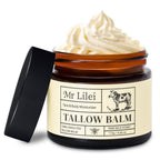 Beef Tallow for Skin - 100% Grass Fed Whipped Tallow and Honey Balm - Unscented, Non-Greasy Daily Face Moisturizer & Body Butter for Dry Sensitive Skin (5oz)