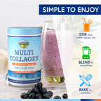 Terranics Multi Collagen Peptides Powder, Type I II III V X Hydrolyzed Collagen for Women+Men, Collagen Supplements, Fast Dissolve, Unflavored Colageno, No Sugar, Keto, 8oz