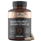 Beef Organ Supplement for Men | Grass-Fed Testicle, Blood, Liver, Heart & Bone Marrow | Primal Energy, Stamina & Daily Performance | 90-Day Supply