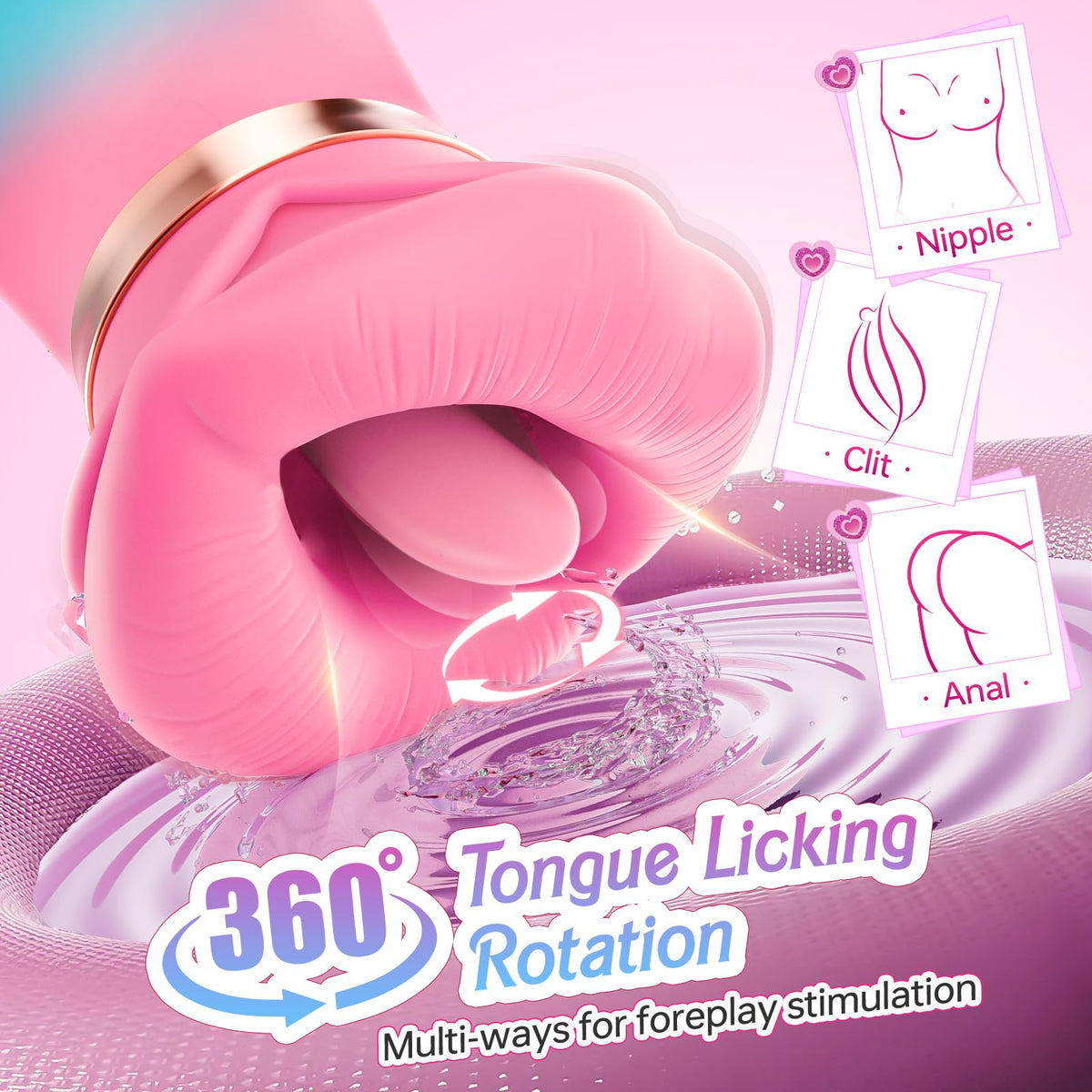 Mouth Licking Sucking Vibrator Sex Toys for Women Female Couples