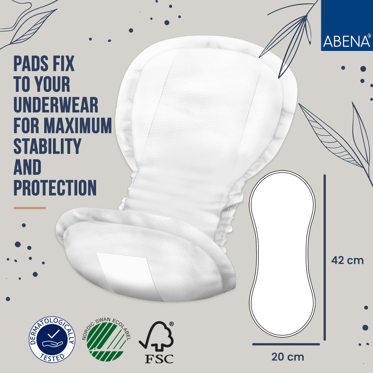 Abena Premium Maternity Pads for Postpartum and After-Delivery Incontinence, Super Absorption, Soft Disposable Pads - 15 Count