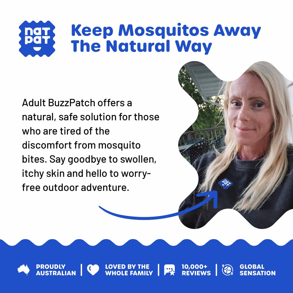 NATPAT BuzzPatch Mosquito Patches for Adults, Plant-Based Mosquito Stickers