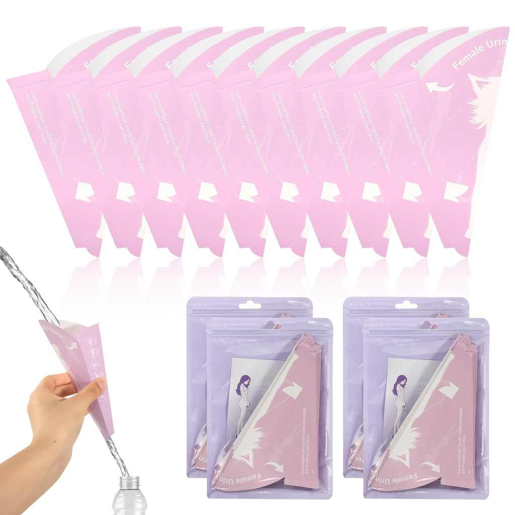 40pcs Pee Funnel for Women Disposable Female Urination Device, Womens Urinal Funnel Stand to Pee Female Travel Urinal para Hacer PIPI para Mujeres