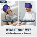 Buy now Hilph Cold Cap for Chemotherapy Patients, Stress Relief Hat, Ice Caps for Chemo with Top Coverage, Cold Hats for Head Discomfort, Adjustable Migraine Headache Relief Ice Pack for Women and Men, Blue at indiglob india