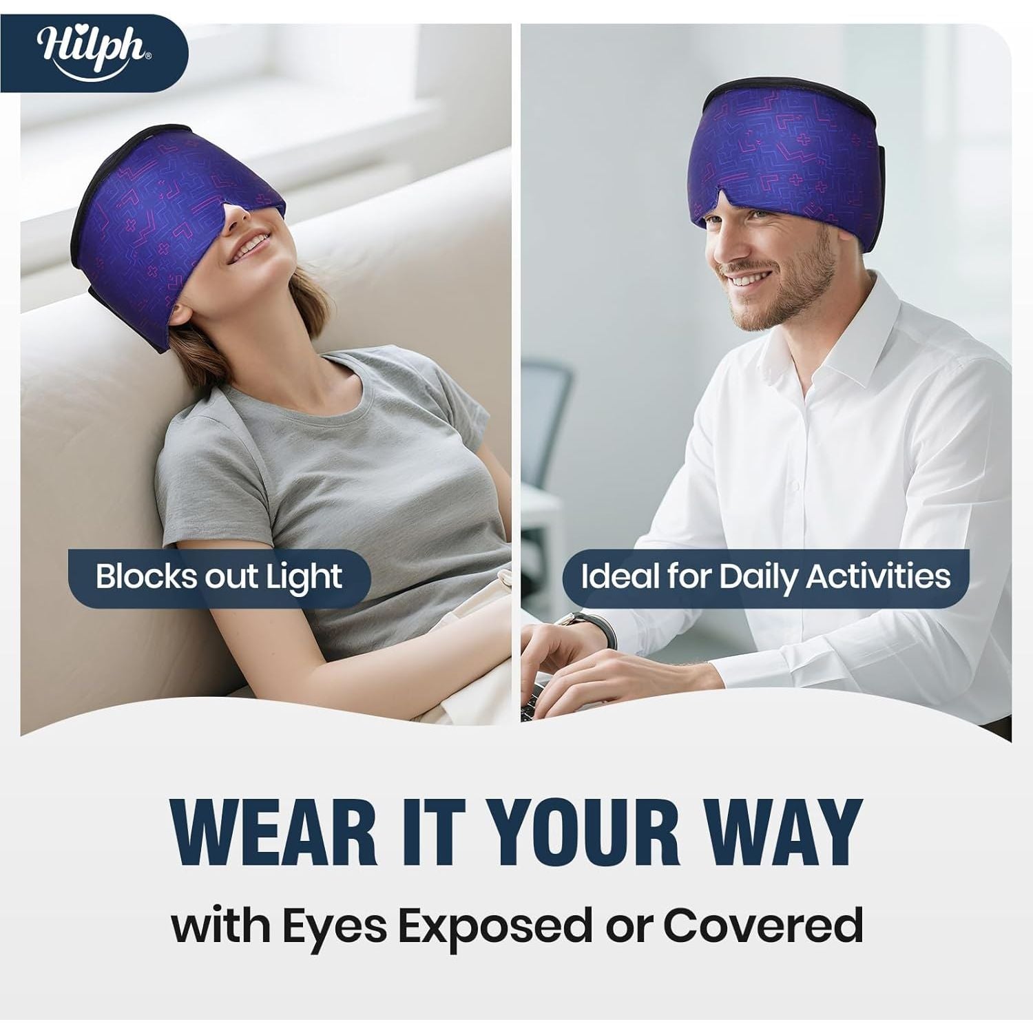 Buy now Hilph Cold Cap for Chemotherapy Patients, Stress Relief Hat, Ice Caps for Chemo with Top Coverage, Cold Hats for Head Discomfort, Adjustable Migraine Headache Relief Ice Pack for Women and Men, Blue at indiglob india