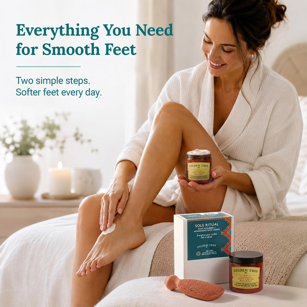 Pumice Stone for Feet + Foot Cream Kit - Pedicure Tools for Dry Cracked Heel Treatment + Moisturizer