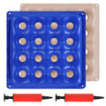 2-Pack Inflatable Seat Cushions, Pressure Relief Waffle Cushion, Ideal for Long Sitting, Office Chairs, Car Seats, Wheelchair Cushions, Comes with 2 Air Pumps, Portable and Comfortable