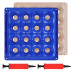 2-Pack Inflatable Seat Cushions, Pressure Relief Waffle Cushion, Ideal for Long Sitting, Office Chairs, Car Seats, Wheelchair Cushions, Comes with 2 Air Pumps, Portable and Comfortable