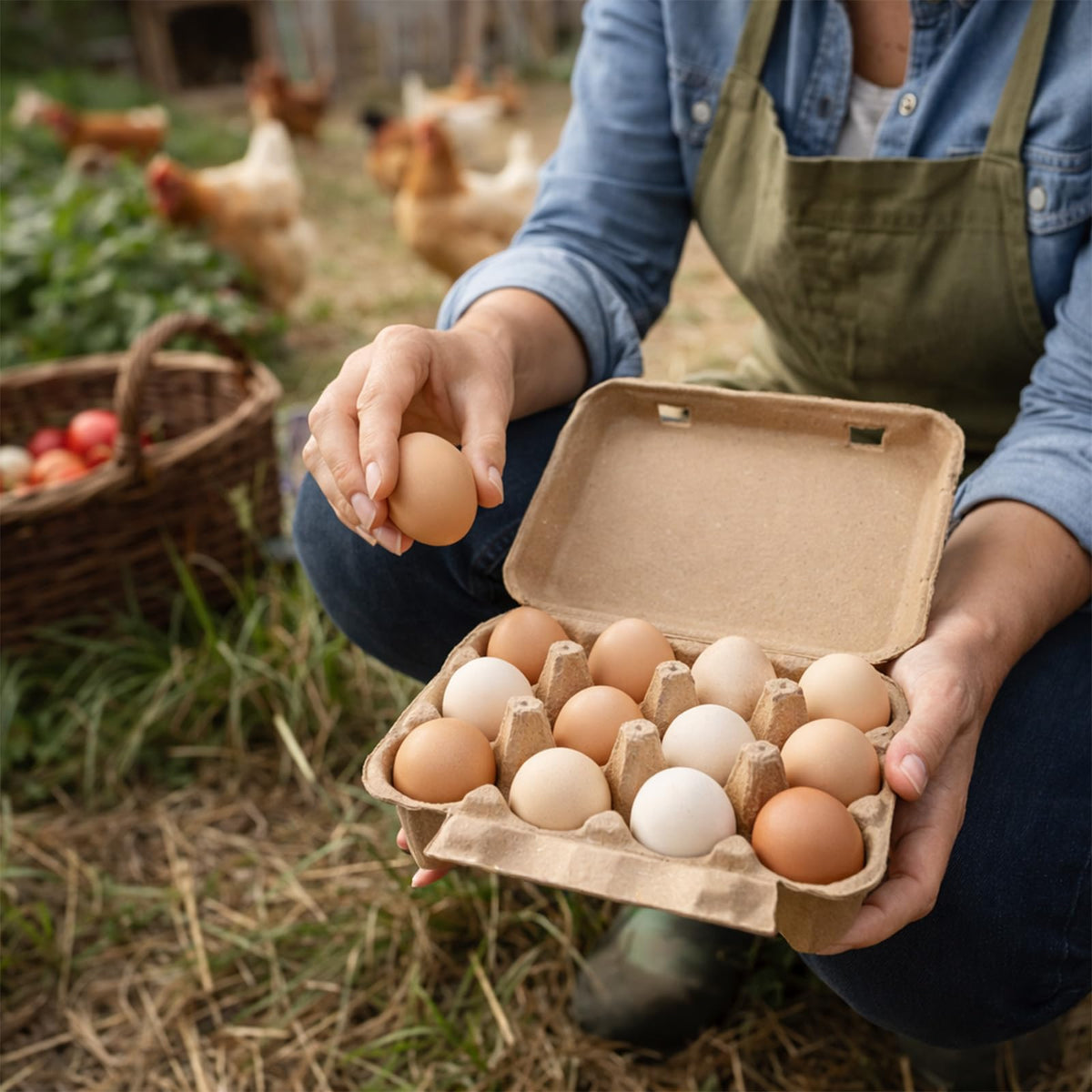 Egg Cartons 12 Count, 50 Pack Cardboard Egg Cartons Cheap Bulk, Reusable Paper Egg Holder for Supermarkets Kitchen