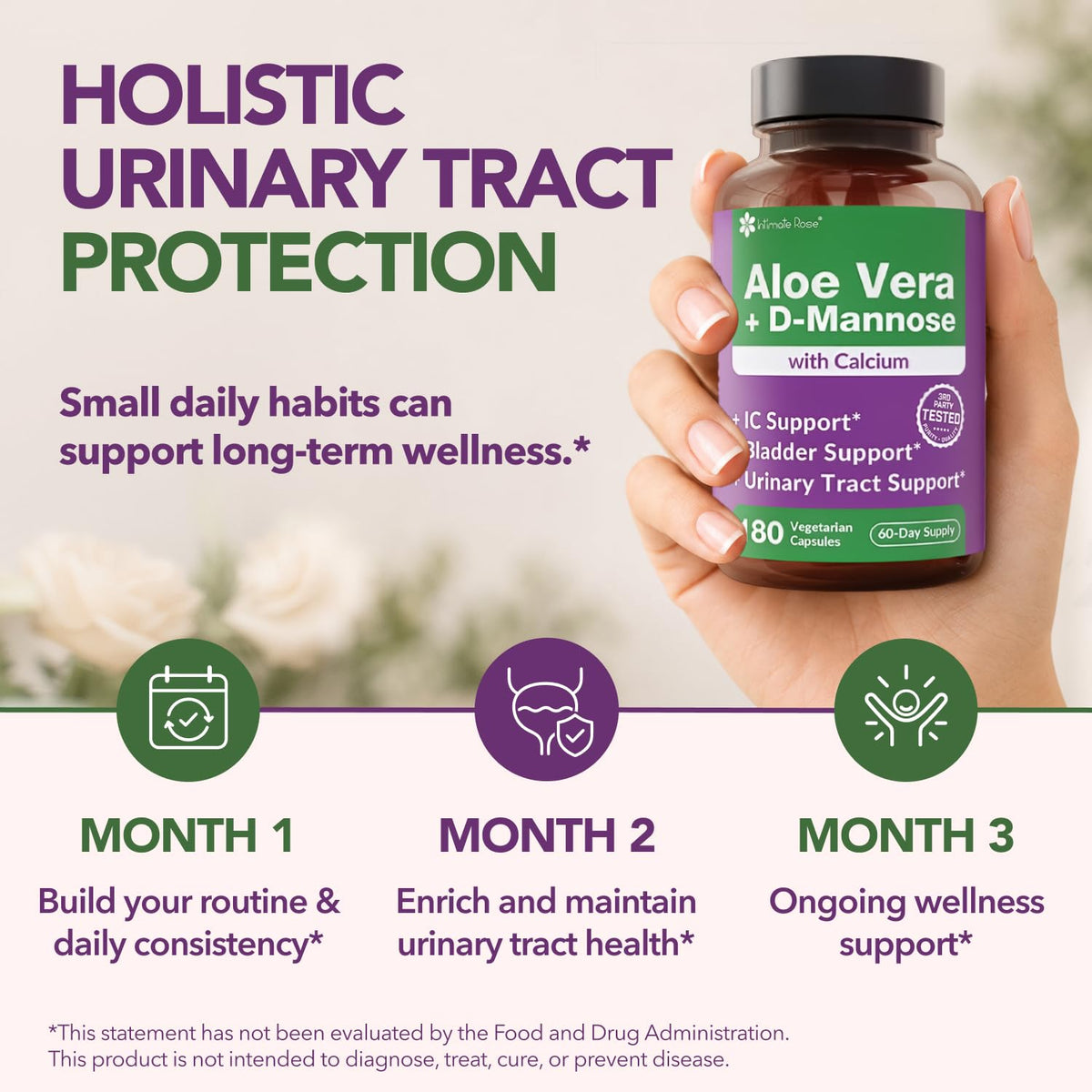 Intimate Rose Aloe Vera Capsules, IC Supplements - Aloe Vera Extract Pills