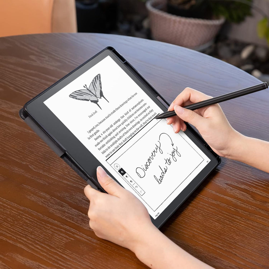 Buy now CoBak Case for Kindle Scribe - All New PU Leather Cover with Auto Sleep Wake Feature for Kindle Scribe 10.2" 2022 & 2024 Released with Pen Holder at indiglob india