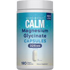 Natural Vitality Calm Magnesium Glycinate Capsules | High Absorption Formula | Gluten Free & Non-GMO Supplement | 180 Count