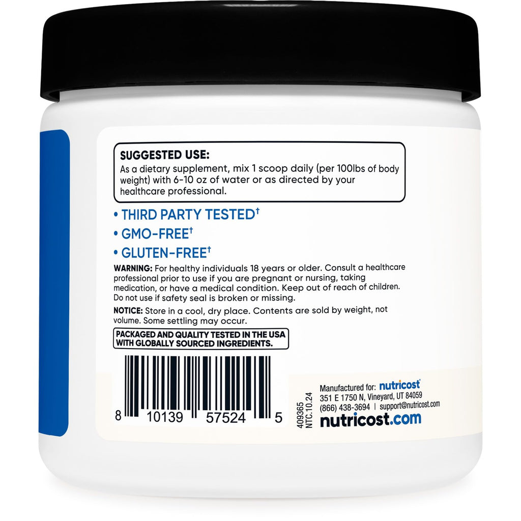 Nutricost Creatine HCl Powder (8 OZ) Made with CON-CRET Creatine