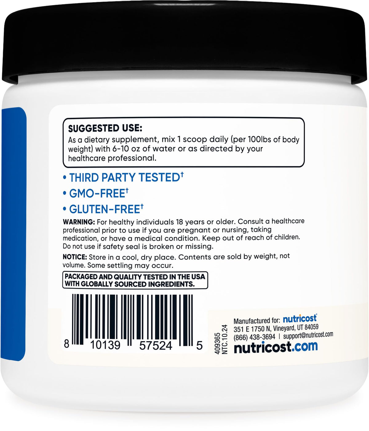 Nutricost Creatine HCl Powder (8 OZ) Made with CON-CRET Creatine
