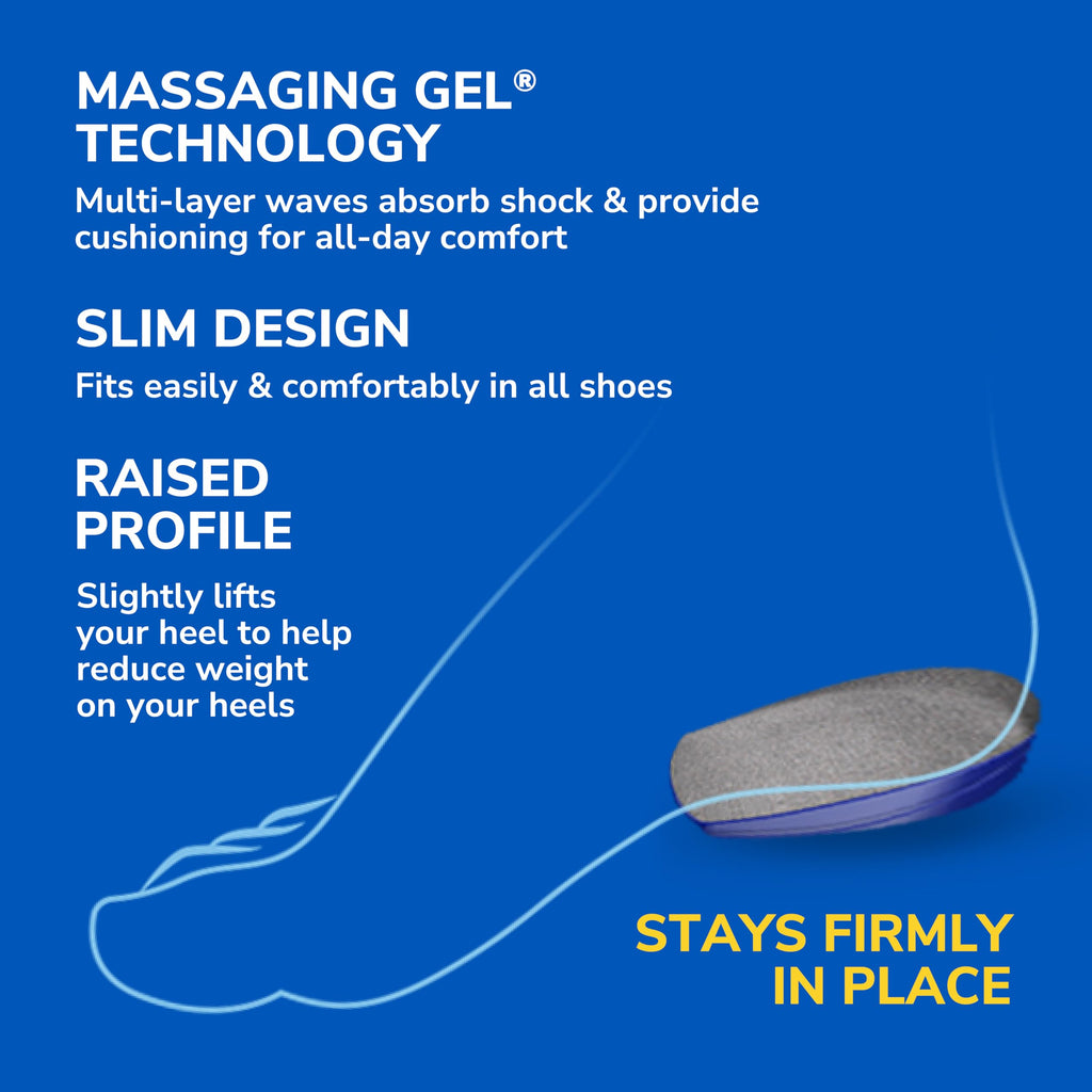 Buy now Dr. Scholl's Heel Cushions with Massaging Gel Advanced // All-Day Shock Absorption and Cushioning to Relieve Heel Discomfort at indiglob india