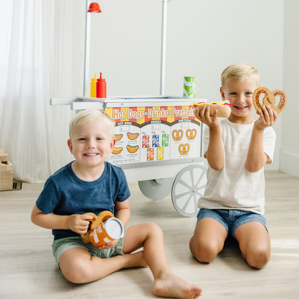 Buy now Melissa & Doug Snacks & Sweets Food Cart with Play Food, Wooden Toys & Kids Play Kitchen Accessories, Preschool Learning Toys for Girls & Boys 3+ at indiglob india