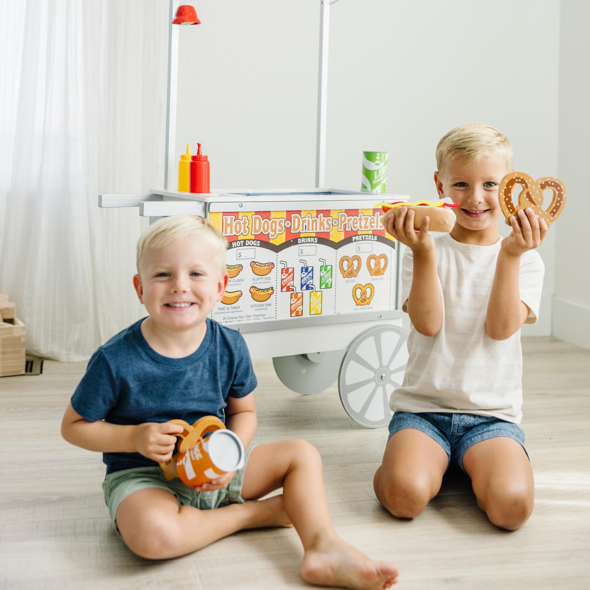 Buy now Melissa & Doug Snacks & Sweets Food Cart with Play Food, Wooden Toys & Kids Play Kitchen Accessories, Preschool Learning Toys for Girls & Boys 3+ at indiglob india