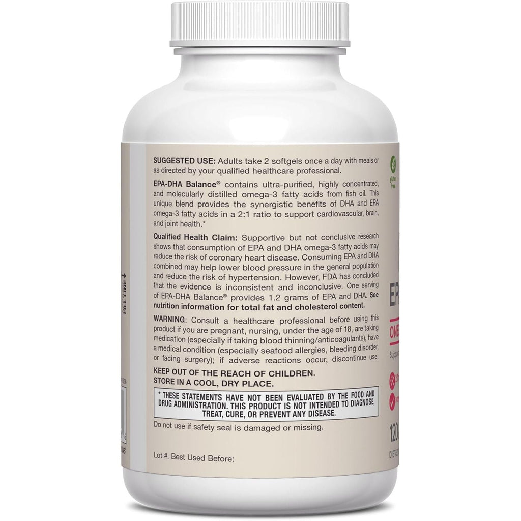 Buy now Jarrow FormulasÂ® EPA-DHA BalanceÂ®, 1,200 mg Omega-3 Fatty Acids for Cardiovascular Support, 120 Softgels, 60 Day Supply at indiglob india