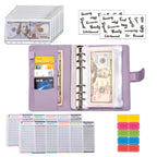 Buy now NICOOTHBudget Binder Cash Envelopes A6 Money Saving Binder with Zipper envelopes (Purple) at indiglob india