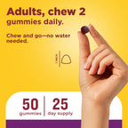 Nature Made Probiotic + Prebiotic Fiber Gummies, 50 Gummies | Fiber Supplement for Daily Gut Health, Prebiotics and Probiotics for Women and Men, Mixed Berry Flavor, 25 Day Supply
