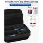 17 Slots Dual-Size 30ml and 3ml Peptide Case, BAC Water and Insulin Vial Case, Peptide Storage Case for Fridge and Travel, Fits Standard Vials (Case Only)