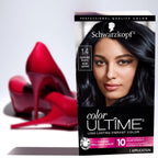 Schwarzkopf Color Ultime 1.4 Sapphire Black Hair Dye, Permanent Intense Black with Diamond Brilliance, Fade-Resistant, Covers Grays, All Hair Textures (Pack of 2)