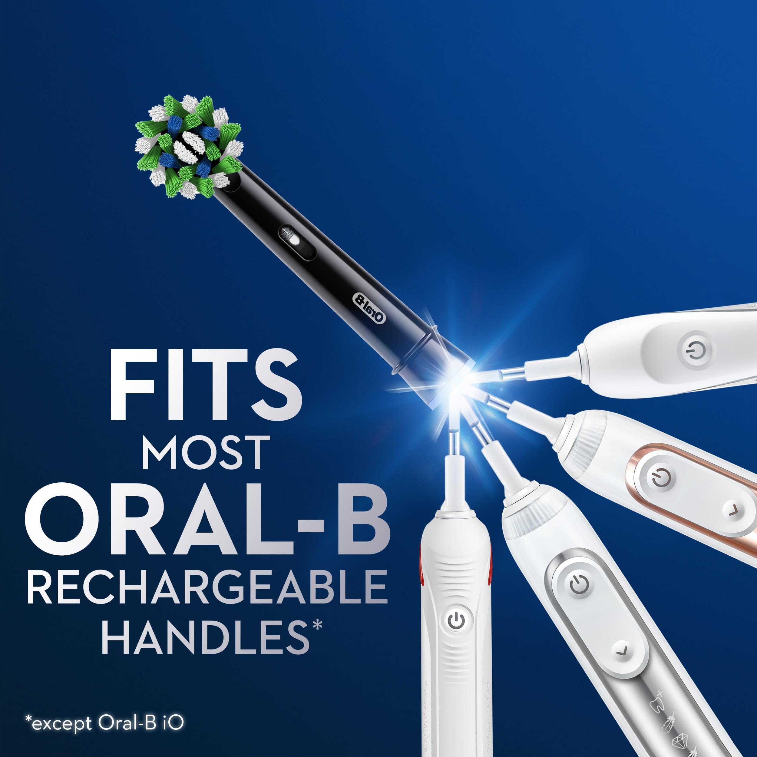 Buy now Oral-B Cross Action Electric Toothbrush Replacement Brush Heads, Black, 3 Count (Pack of 1) at indiglob india