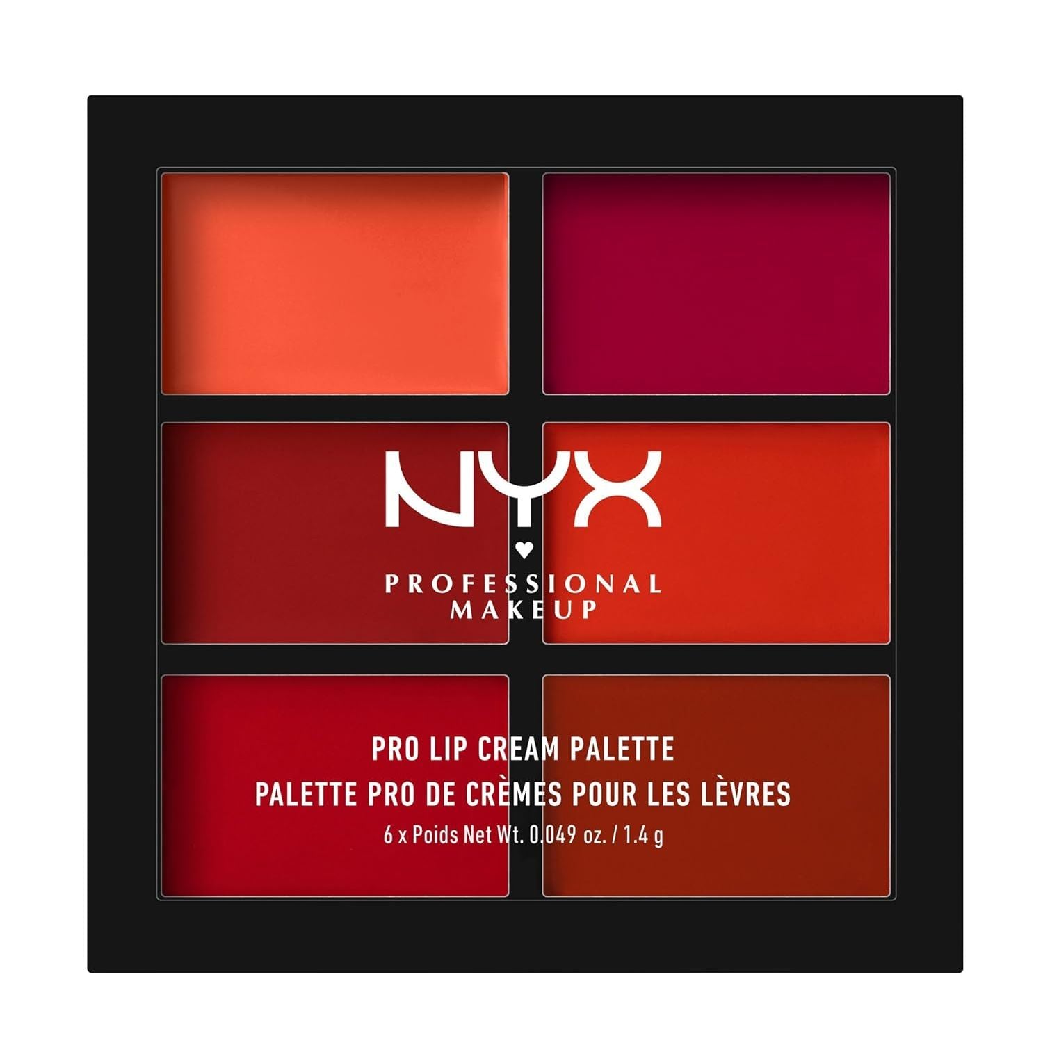 Buy now NYX PROFESSIONAL MAKEUP Pro Lip Cream Palette, The Reds, 0.317 Ounce at indiglob india