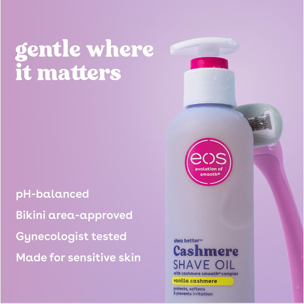 eos Cashmere Shave Oil – Vanilla Cashmere, Moisturizing Shave Oil, 6 oz