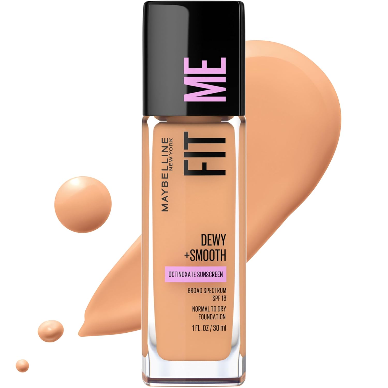 Buy now Maybelline Fit Me Dewy + Smooth Liquid Foundation Makeup, Fair Porcelain, 1 Count (Packaging May Vary) 310 SUN BEIGE 1 Fl Oz (Pack of 1) at indiglob india