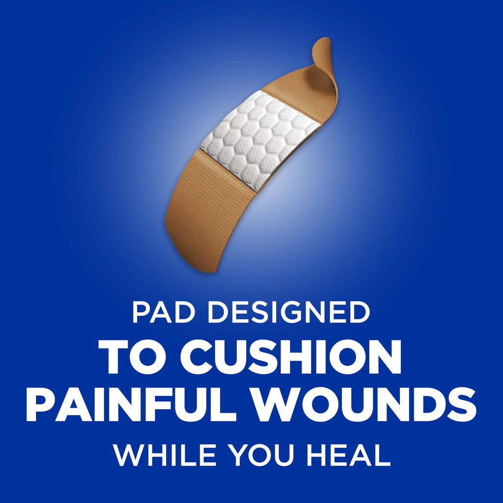 BAND-AID Brand Flexible Fabric Adhesive Bandages, Red, White & Blue, 45 Ct