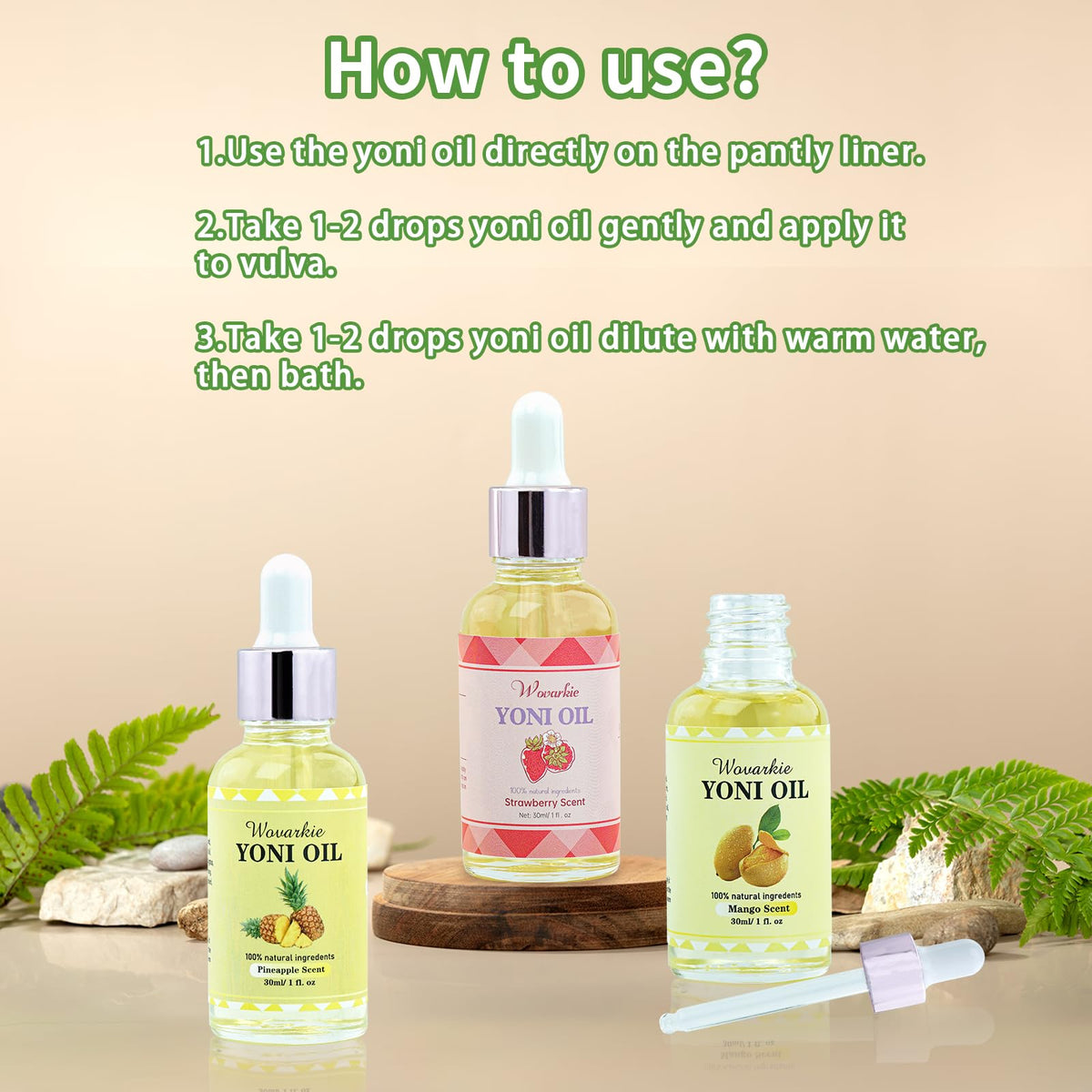 Yoni Oil for Women, 100% Natural Feminine Oil Intimate Deodorant for Women