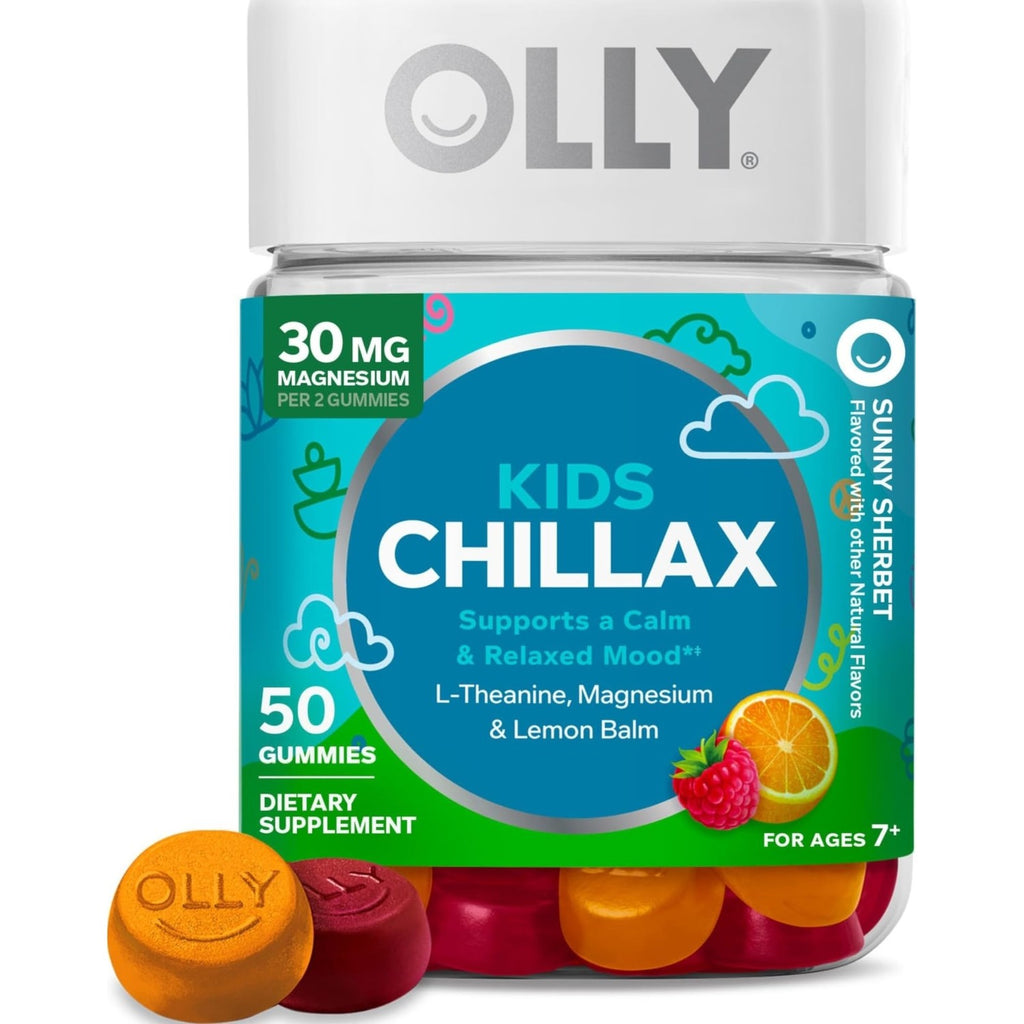 OLLY Kids Chillax, for a Calm and Relaxed Mood,* Magnesium - 50 Count