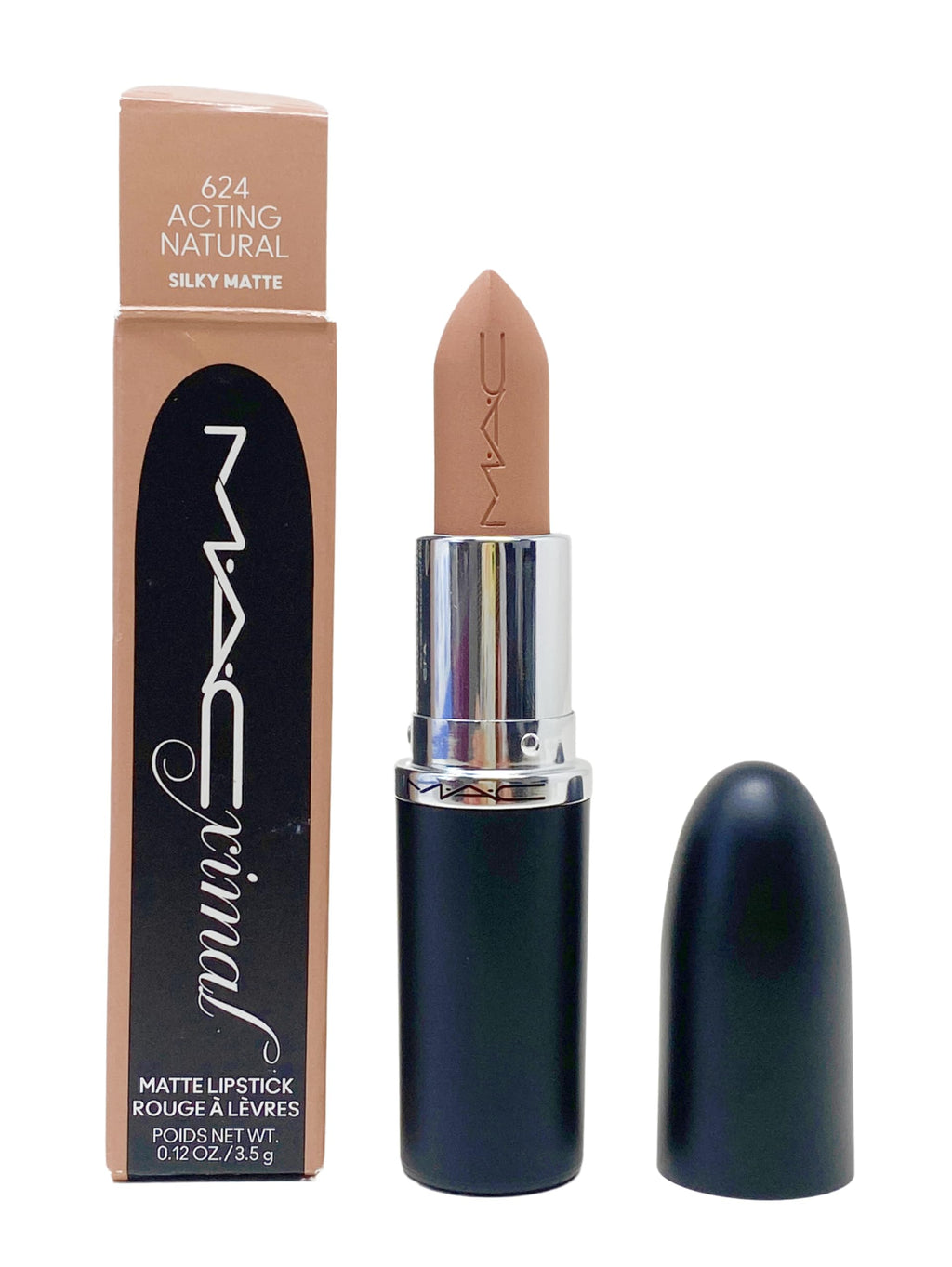 Buy now MAC Ximal Silky Matte Lipstick - 624 Acting Natural (Warm toned light nude beige) .12 Oz / 3.5 g at indiglob india