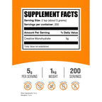 BulkSupplements.com Creatine Monohydrate Powder - Micronized Creatine Powder, Unflavored - Pure & Gluten Free, 5g (5000mg) per Servings, 1kg (2.2 lbs) (Pack of 1)