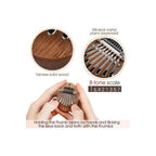 Buy now Mr.Power Cute Kalimba Marimba Portable Finger Thumb Piano for Beginners (8 Keys, Natural Wood) at indiglob india