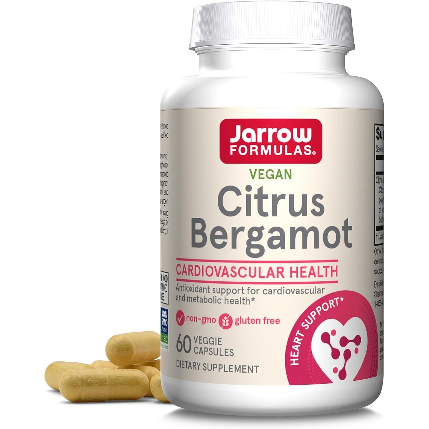 Buy now Jarrow Formulas Citrus Bergamot 500 mg - 60 Servings (Veggie Caps) - Antioxidant Support for Cardiovascular & Metabolic Health - Dietary Supplement - Gluten Free - Use QH-Absorb at indiglob india